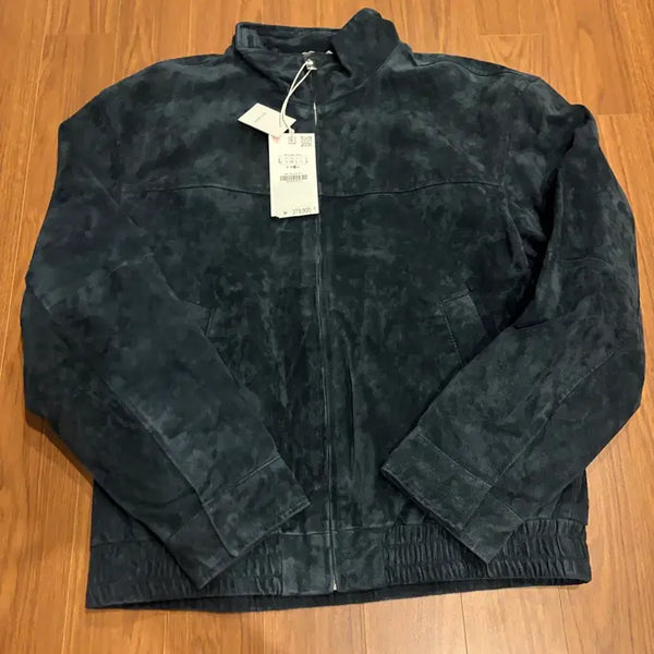 [BUNJANG] ZARA Suede Effect Zip-Up Jacket Navy L / [판매] 자라 스웨이드 이펙트 집업 자켓 네이비 L (새상품)