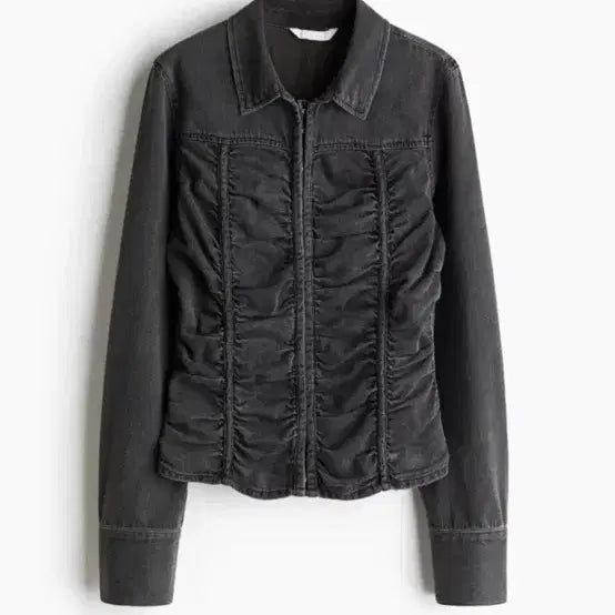 [BUNJANG] H&M Black Denim Shirring Shirt / h&m 흑청 데님 셔링 셔츠
