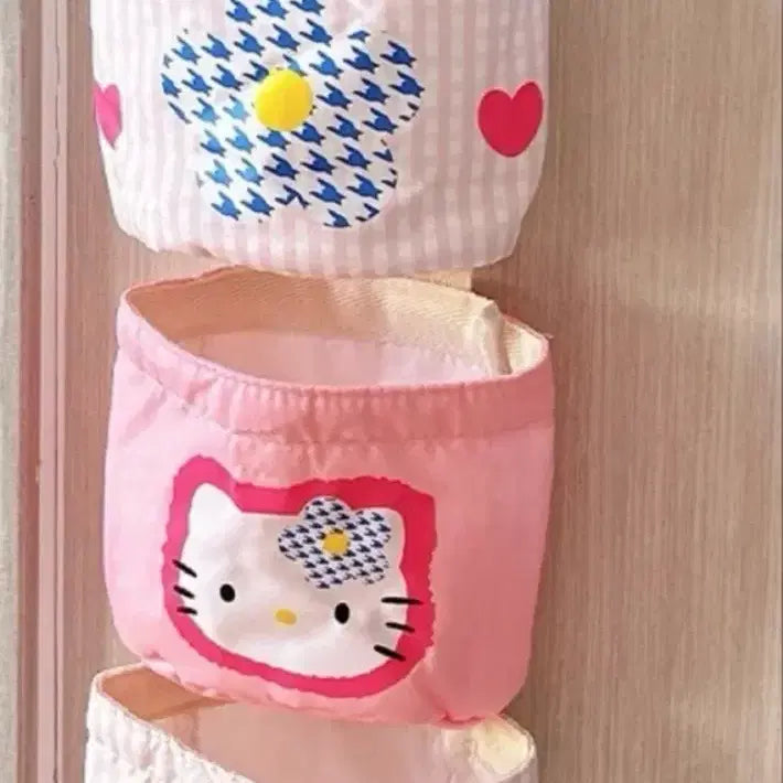 [BUNJANG] Hello Kitty 3-Tier Wall-Mounted Storage Shelf / 헬로키티 3단 벽걸이 수납함