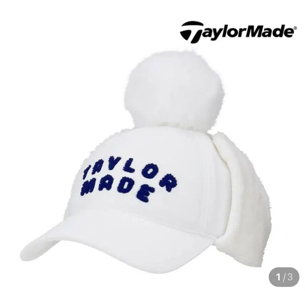 [BUNJANG] TaylorMade Pom Pom Golf Hat White / 정품) 테일러메이드 털방울 골프 모자 화이트