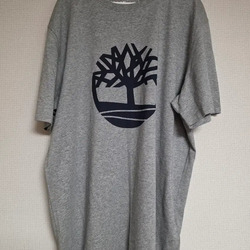 [BUNJANG] Timberland Logo T-Shirt - Grey / 팀버랜드 반팔 티셔츠(새상품)