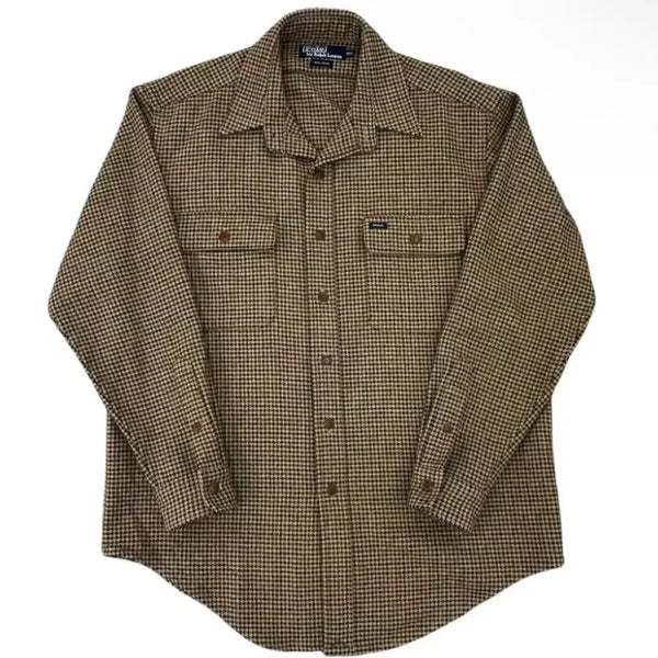 [BUNJANG] Polo Ralph Lauren Multi-Pattern Beige Shirt Jacket / 폴로 랄프로렌 멀티 패턴 베이지 셔츠 자켓 100