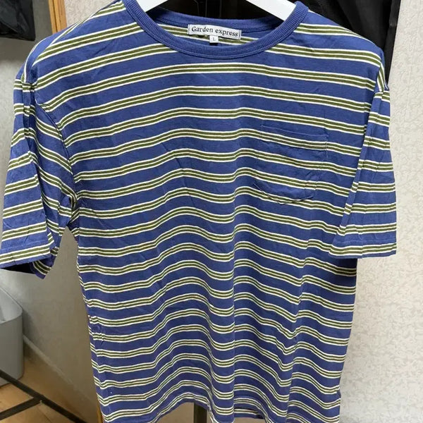 [BUNJANG] Garden Express Striped T-Shirt L / 가든익스프레스 스트라이프 티셔츠 L
