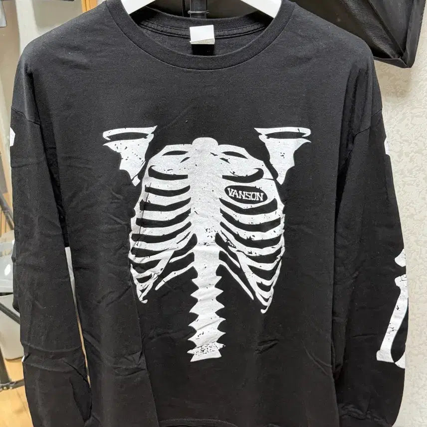 [BUNJANG] Vanson Bone Long Sleeve Black XL / 밴슨 본 롱슬리브 블랙 XL
