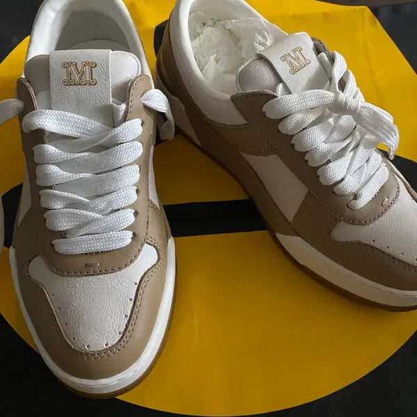 [BUNJANG] Max Mara Chill Leather Sneakers Beige / (새상품)막스마라 chill 레더 스니커즈 36