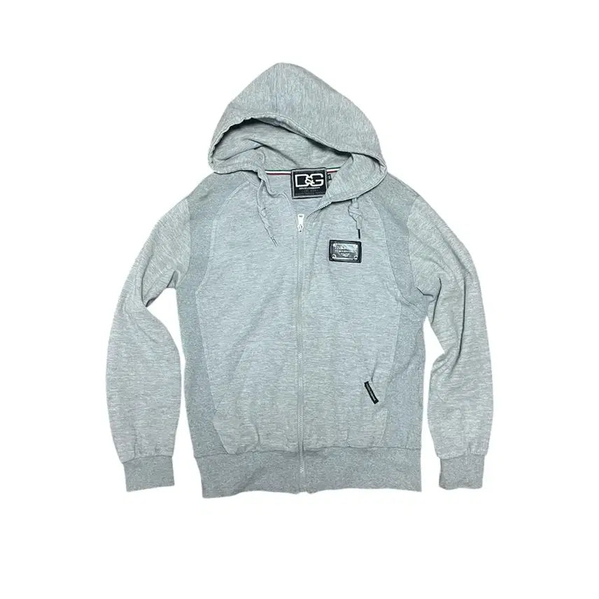 [BUNJANG] Dolce & Gabbana Metal Plate Grey Hoodie Zip-up / D&G 메탈플레이트 그레이 후드 집업