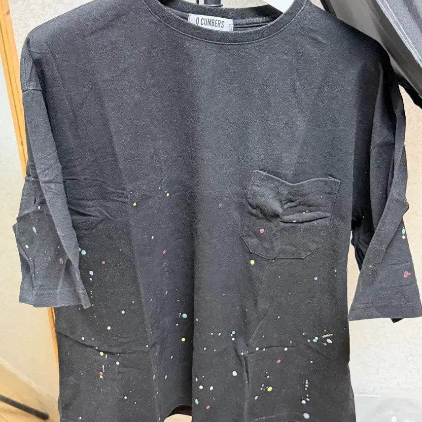 [BUNJANG] Q-Combus Painting T-Shirt Black / 큐컴버스 페인팅 티셔츠 블랙 3