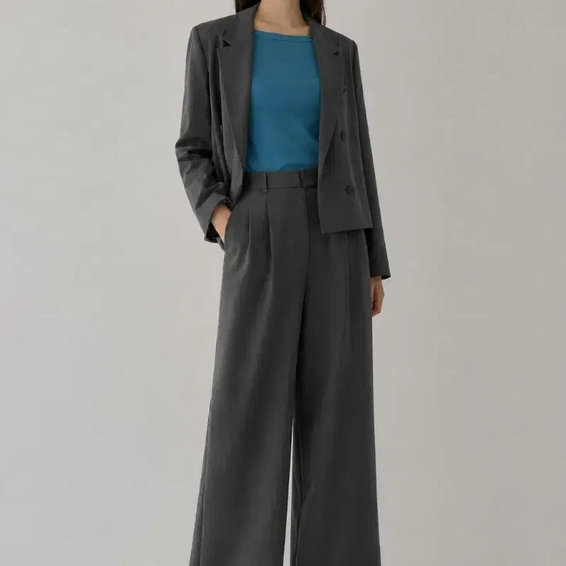 [BUNJANG] The Namoo Frame Charcoal Grey Suit Set (Jacket + Pants) / 더나무그림 정장세트 정장셋업 차콜그레이(자켓+바지)