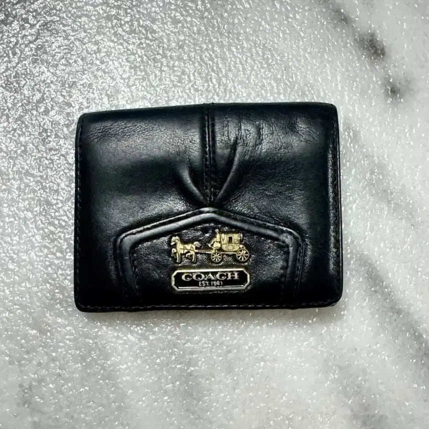 [BUNJANG] Coach Women's Bifold Wallet Black / 정품) COACH 코치 여성 반지갑 블랙