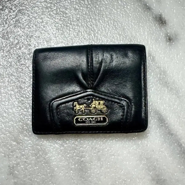 [BUNJANG] Coach Women's Bifold Wallet Black / 정품) COACH 코치 여성 반지갑 블랙