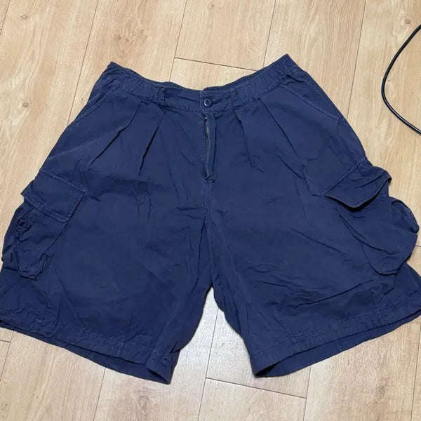 [BUNJANG] Angler Cargo Balloon Shorts Navy FREE / 앵글런 카고 벌룬 반바지 쇼츠 네이비 FREE