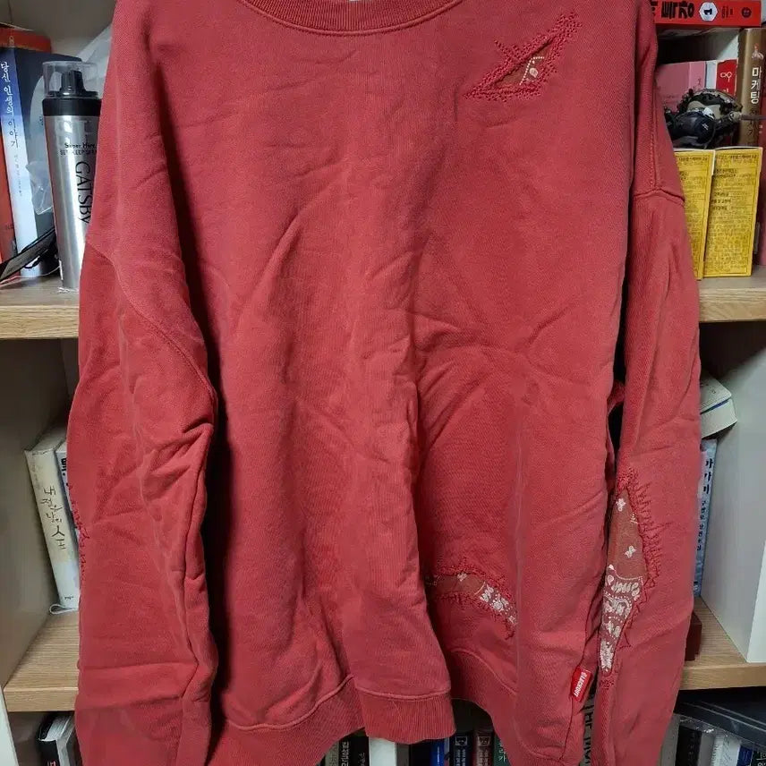 [BUNJANG] BLACKOUT Bandana Sweatshirt Red / [L] 블랙아웃 반다나 맨투맨 레드