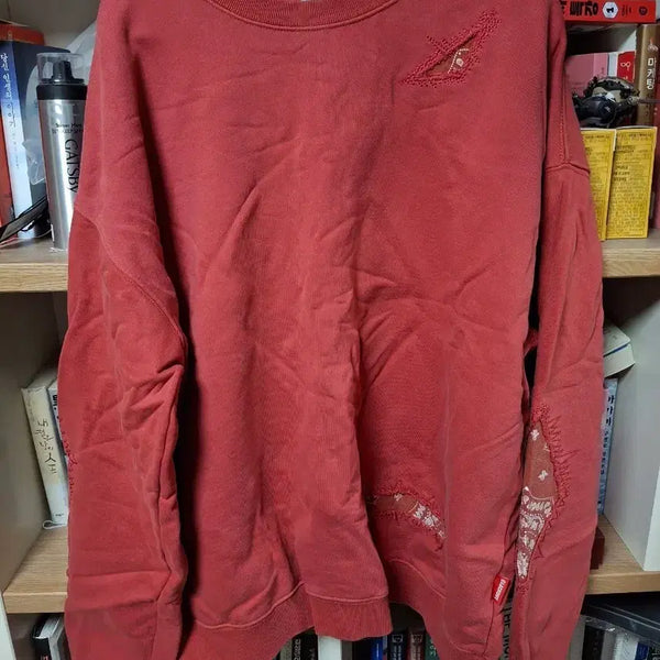 [BUNJANG] BLACKOUT Bandana Sweatshirt Red / [L] 블랙아웃 반다나 맨투맨 레드