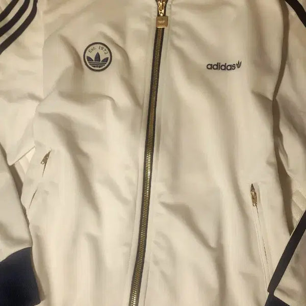 [BUNJANG] Adidas Firebird Track Top White/Gold/Navy / 아디다스 파이어버드 트랙탑 화이트 골드 네이비