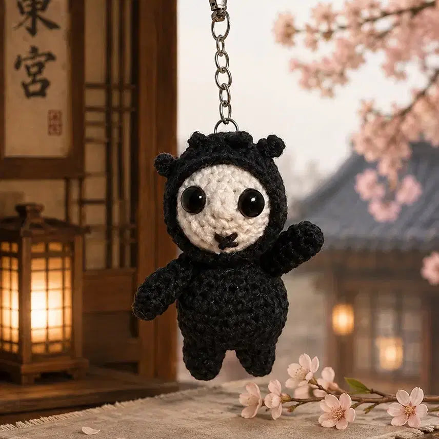 [BUNJANG] Handmade Knitted Doll Keychain / 동궁 꺼먹살이 뜨개 인형 키링