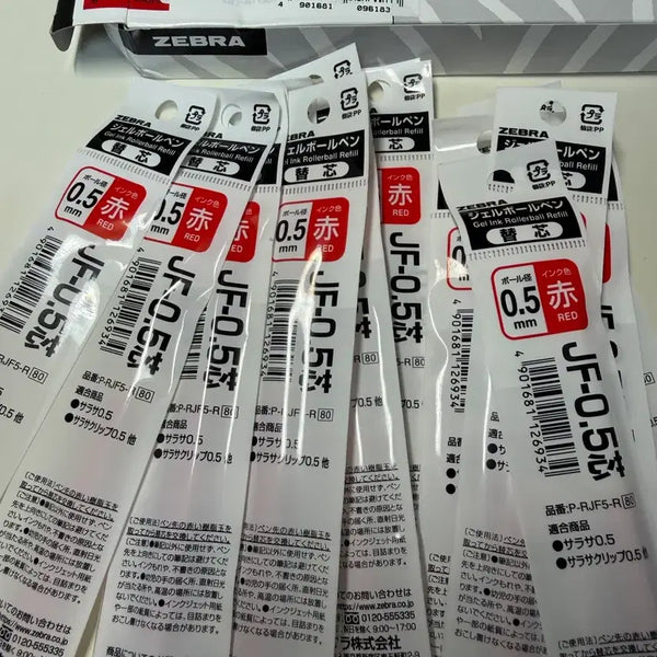[BUNJANG] Zebra Sarasa 0.5mm Red Ink Refill (Set of 17) / 제브라 사라사 0.5 단품 레드 리필