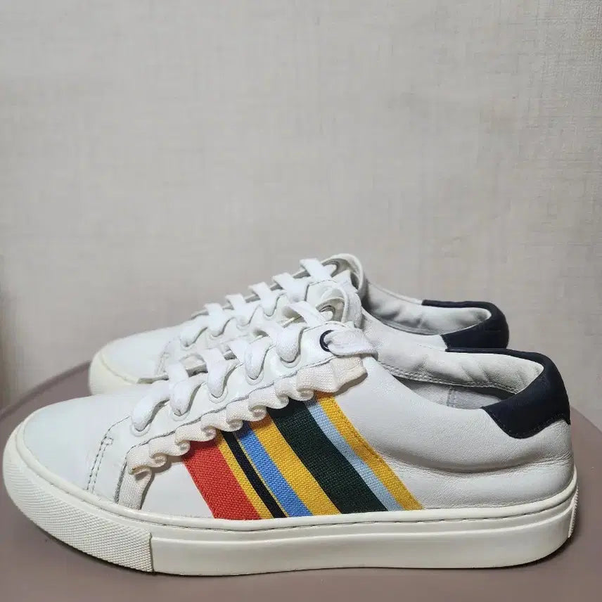 [BUNJANG] Tory Burch White/Rainbow Detail Sneakers / >>상태양호<< 토리버치 화이트/무지개 스니커즈 240 팝니다