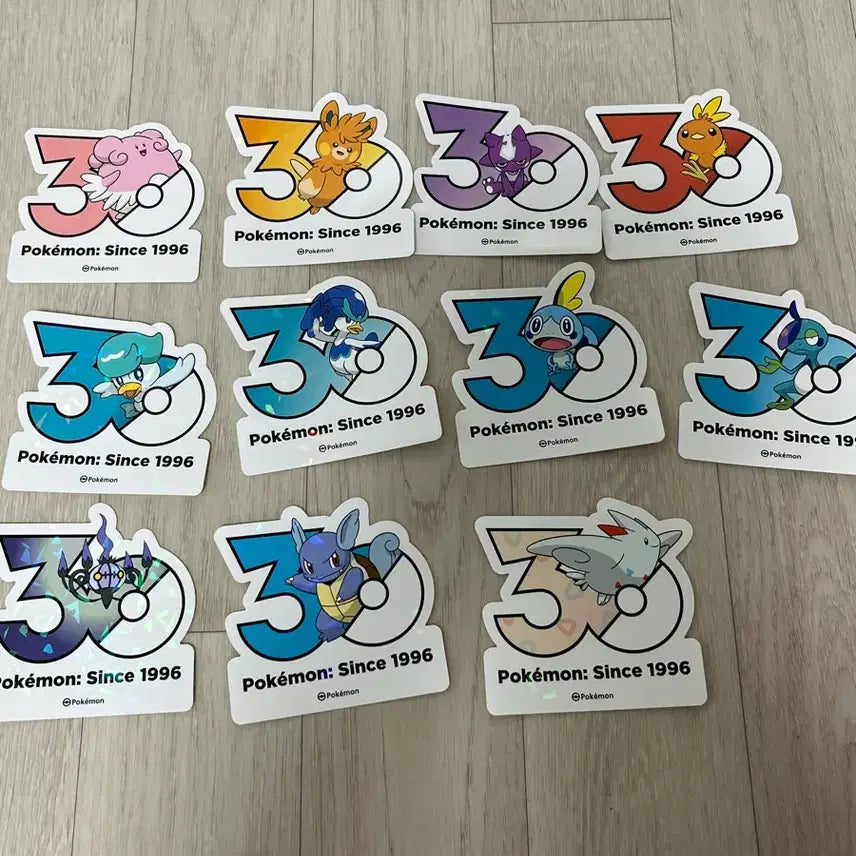 [BUNJANG] Pokemon 30th Anniversary Logo Stickers / 포켓몬스터 30주년 로고 스티커