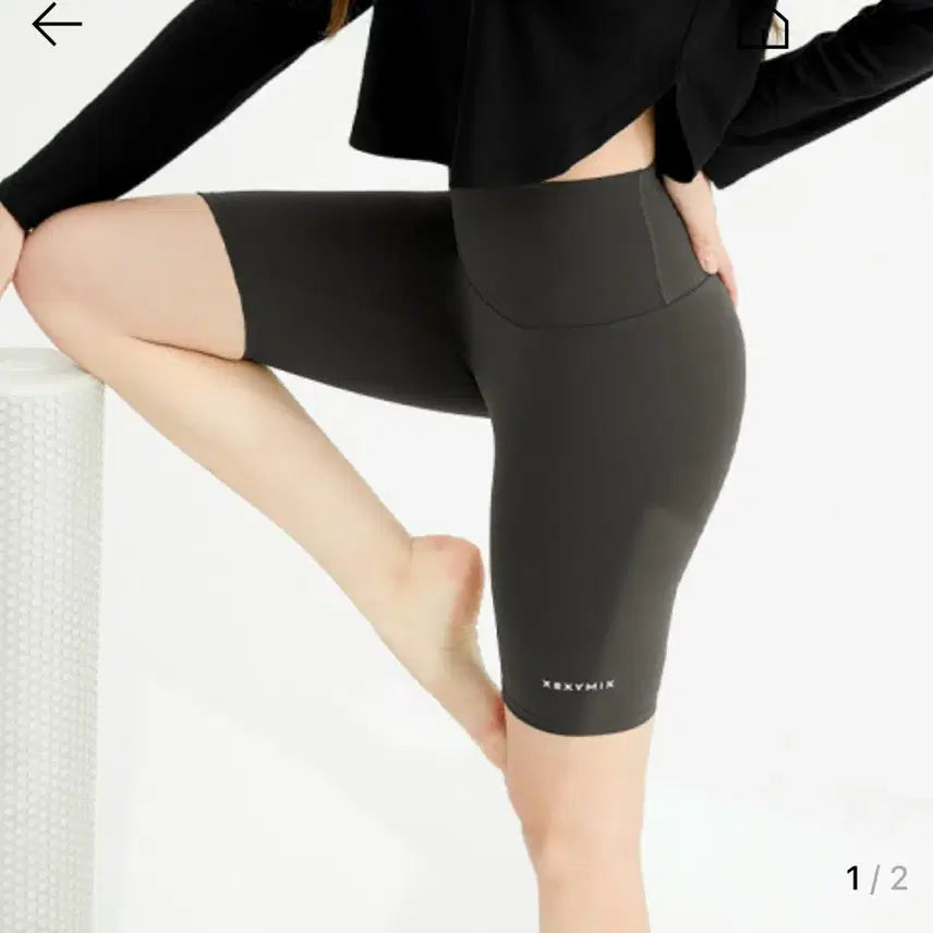 [BUNJANG] Xexymix Signature 360N Leggings 4.5" Inseam Steel Charcoal M / [새상품] 젝시믹스 시그니처 360N 레깅스 4.5부 스틸차콜 M