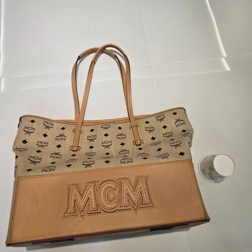 [BUNJANG] MCM Visetos Shopper Bag Beige/Brown / MCM 비세토스 쇼퍼백 베이지/브라운