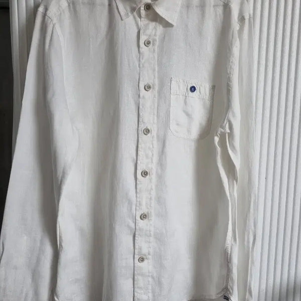 [BUNJANG] Serie Linen Long Sleeve Shirt White Size 100 / 시리즈 마  긴팔셔츠 화이트사이즈100