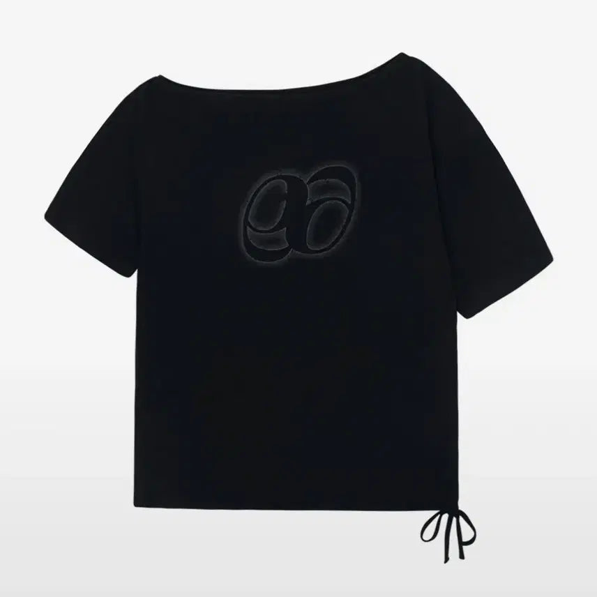 [BUNJANG] KIKI Boxy Shirring Tee Black / 애즈온 키키 박시 셔링티 블랙
