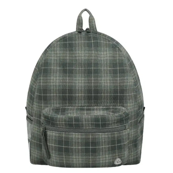[BUNJANG] Koiseo Checkered Backpack Khaki / 코이세이오 체크백팩 카키