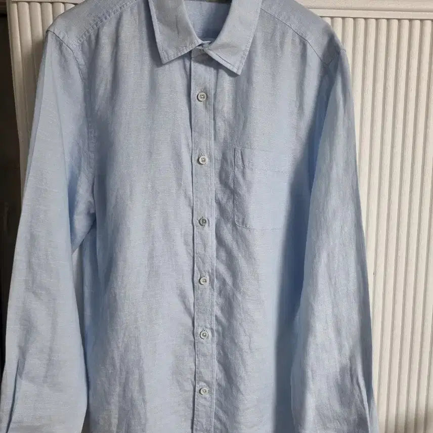 [BUNJANG] Series MA Long-Sleeve Shirt - Sky Blue, Size 100 / 시리즈 마 긴팔 셔츠  하늘색  사이즈100