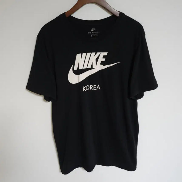 [BUNJANG] Nike Black Men's T-Shirt Swoosh Logo / 나이키 블랙 남성 반팔티 스우시 로고 남자 반팔 티셔츠 H7