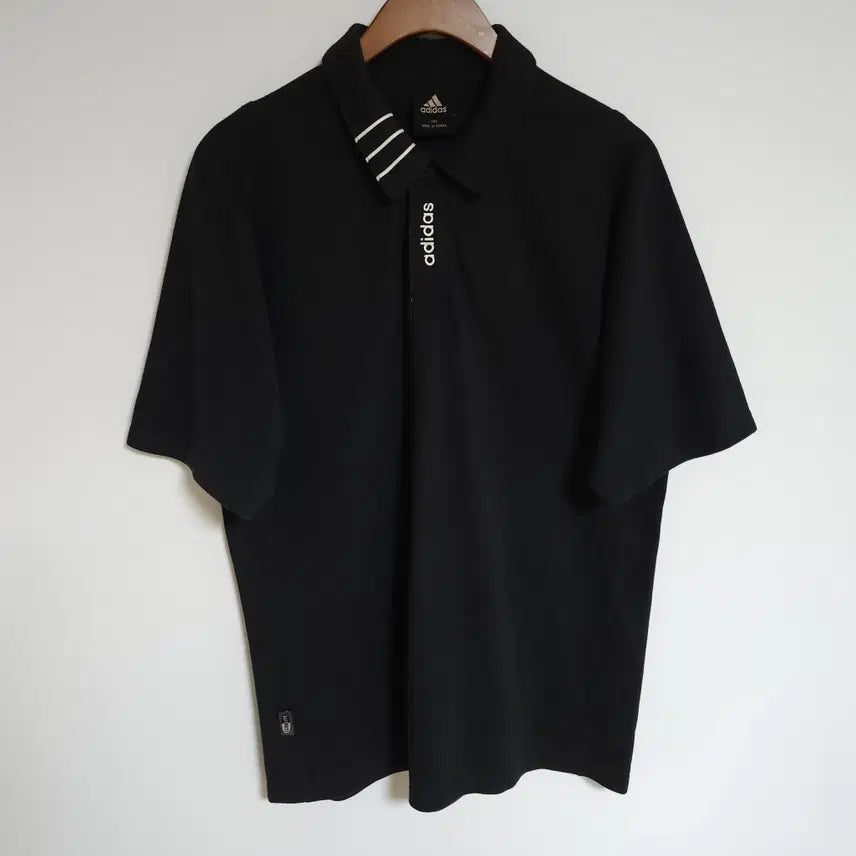 [BUNJANG] Adidas Men's Black Short Sleeve Polo Shirt Logo PK T-Shirt H8 / 아디다스 블랙 남성 반팔 카라티 로고 남자 PK 티셔츠 H8