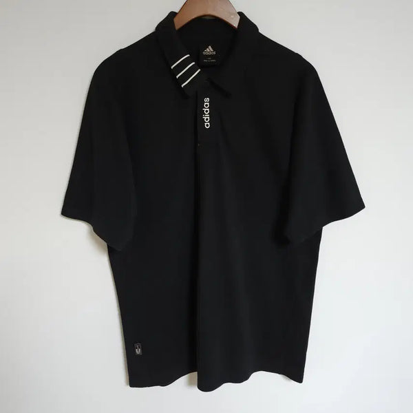[BUNJANG] Adidas Men's Black Short Sleeve Polo Shirt Logo PK T-Shirt H8 / 아디다스 블랙 남성 반팔 카라티 로고 남자 PK 티셔츠 H8