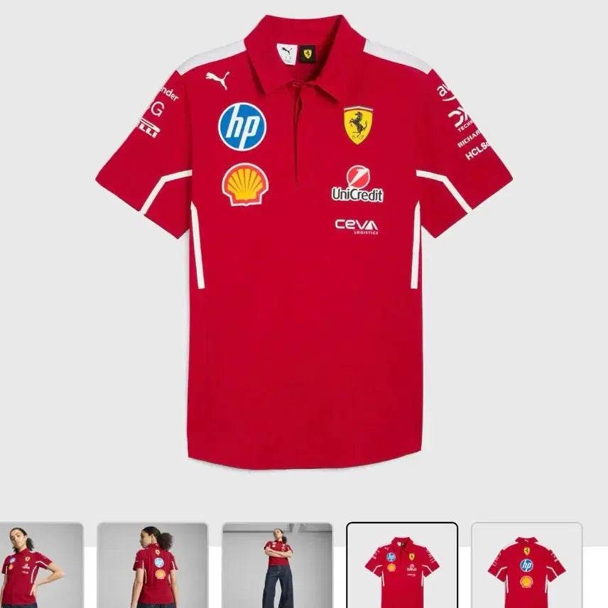 [BUNJANG] Ferrari 2025 Team Polo Shirt - Women's / F1 페라리 2025 팀 폴로 여성 유니폼