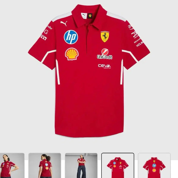 [BUNJANG] Ferrari 2025 Team Polo Shirt - Women's / F1 페라리 2025 팀 폴로 여성 유니폼