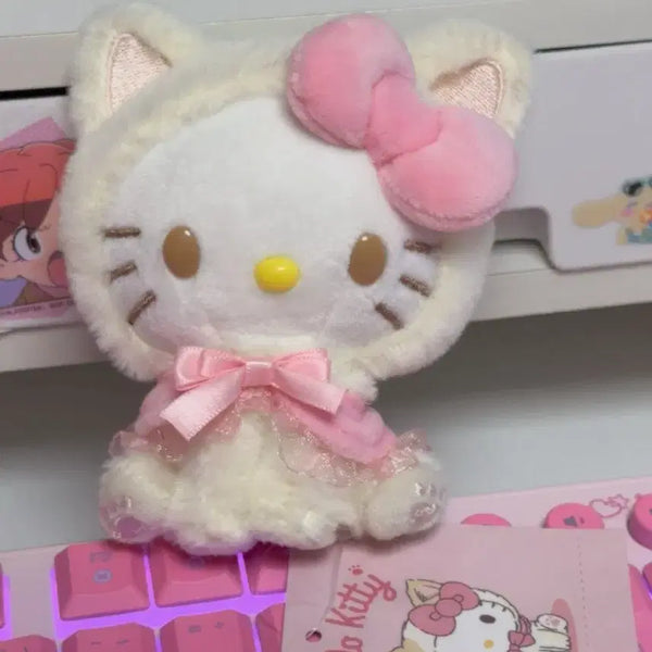 [BUNJANG] Sanrio Hello Kitty Cat Healing Mascot Keychain Doll / 산리오 헬로키티 고양이 치유 네코 인형 마스코트 키링