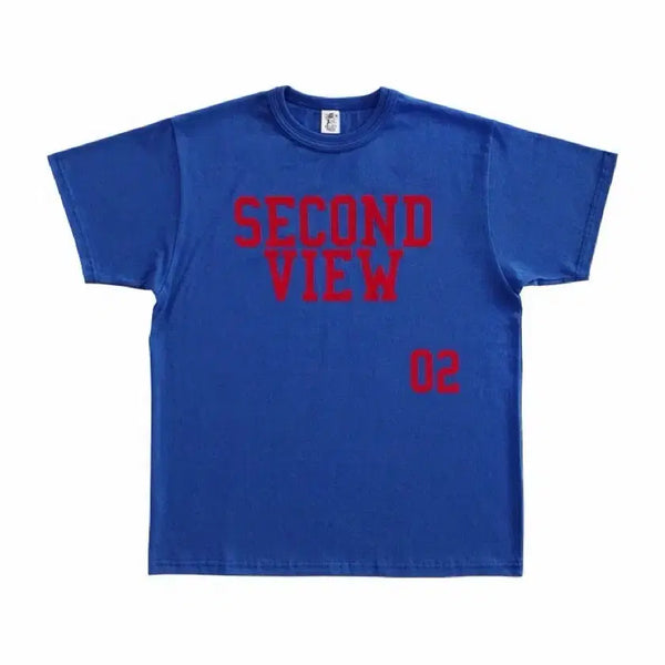 [BUNJANG] Collect Pieces Second View T-Shirt Blue / [L] 컬렉트피시스 세컨드 뷰 티셔츠 블루 반팔 Second View