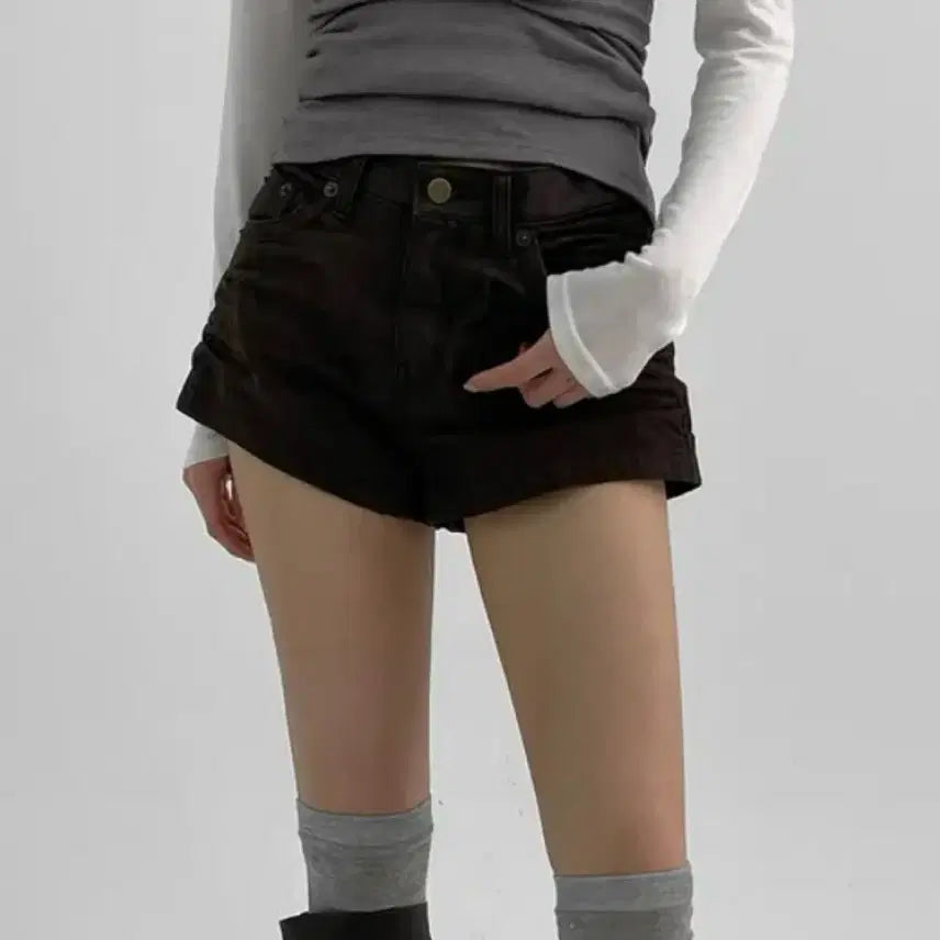 [BUNJANG] Black Up Short Denim Pants / 블랙업 숏 데님팬츠