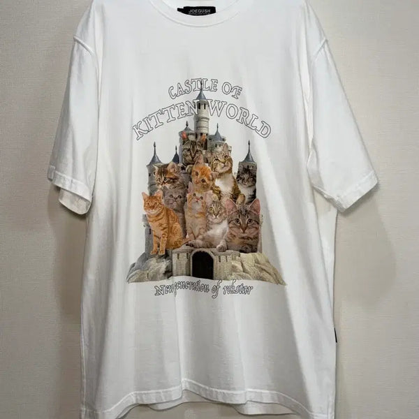 [BUNJANG] Joegush Cat T-Shirt / JOEGUSH 조거쉬 고양이 반팔
