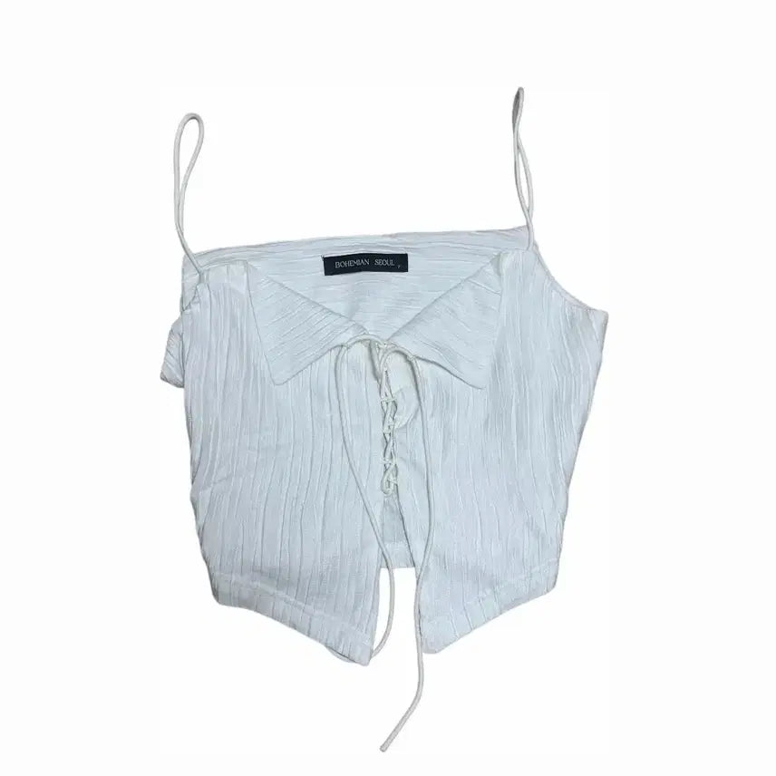 [BUNJANG] Bohemian Seoul Sleeveless Top - White / 착용샷 첨부) 보헤미안서울 슬리브리스 화이트