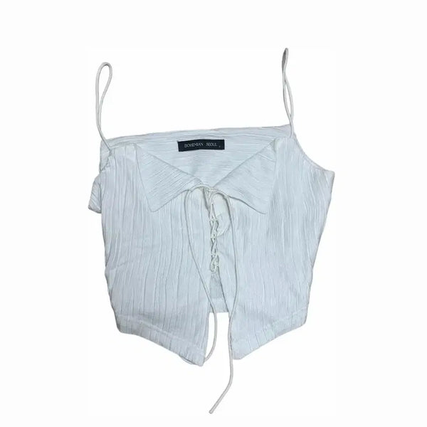 [BUNJANG] Bohemian Seoul Sleeveless Top - White / 착용샷 첨부) 보헤미안서울 슬리브리스 화이트