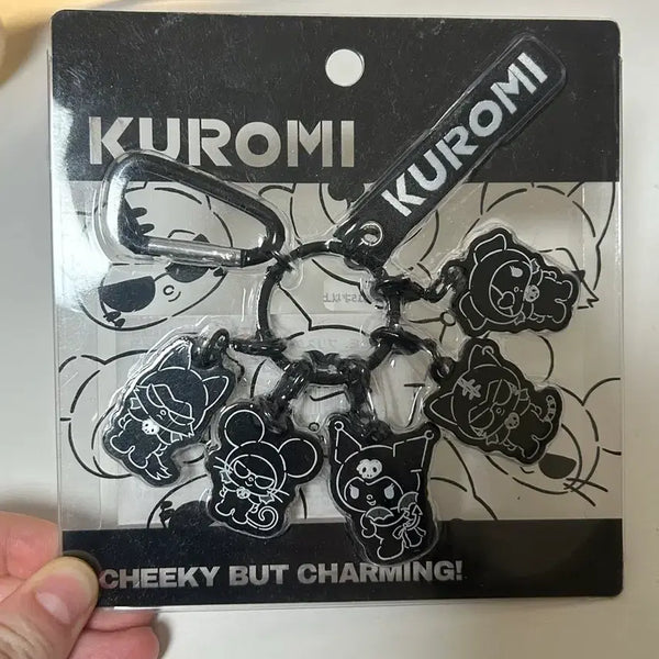[BUNJANG] Sanrio Kuromi's Five Series Keychain Set (Kuromi, Nyami, Chumi, Wangmi, Konmi) / 새상품) 산리오 쿠로미즈 파이브 키링 세트 냥미 쿠로미 츄미 왕미 콘미