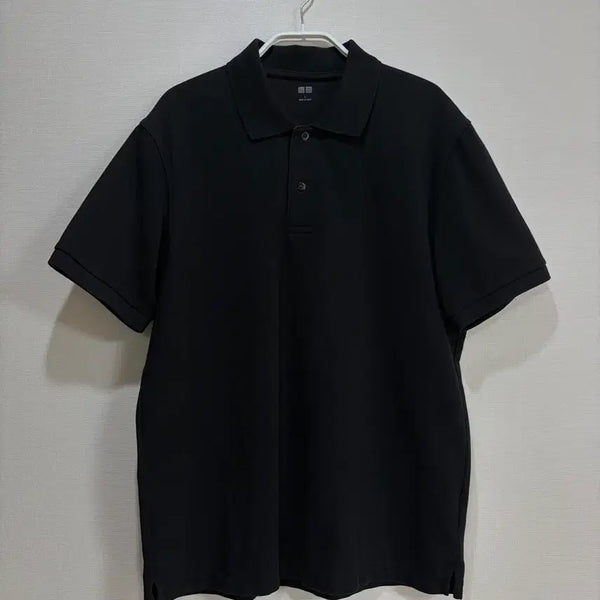 [BUNJANG] Uniqlo Men's Short Sleeve Polo Shirt - Black, Size L / 유니클로 카라티 L 검정폴로셔츠 유니클로폴로셔츠 반팔카라티 반팔셔츠