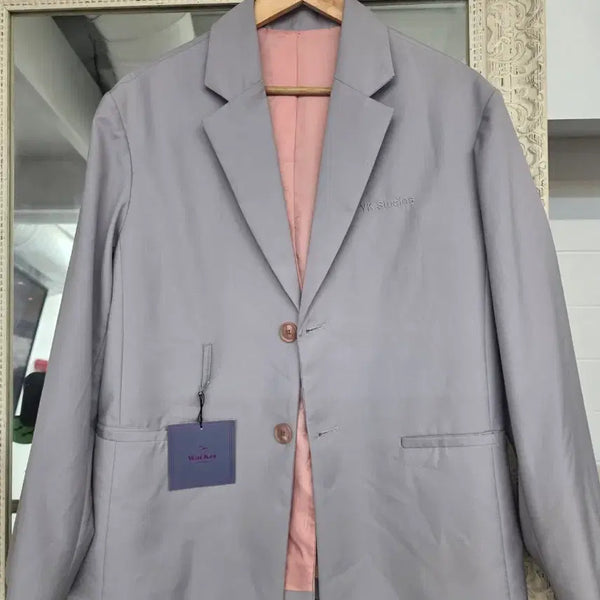 [BUNJANG] Wai Kei YK Studio Jacket Light Grey Pink Lining / 새제품  Kei YK 스튜디오 자켓 라이트 그레이 핑크 안감