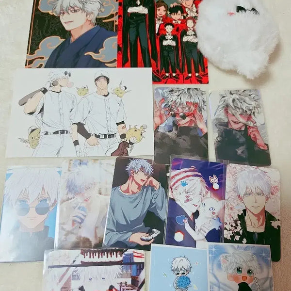 [BUNJANG] Jujutsu Kaisen Gojo Unofficial Goods Bundle Set (Photocard, Postcard, Plush) / 주술회전 고죠 비공굿 포카, 엽서, 인형 일괄