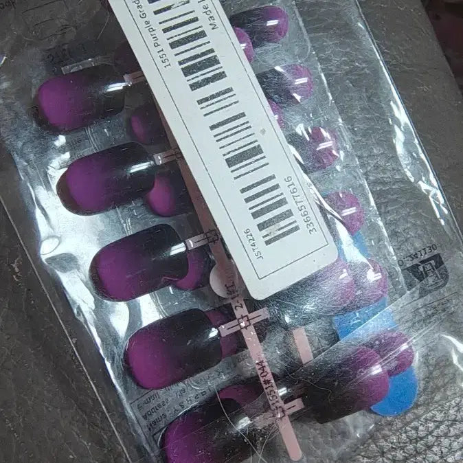 [BUNJANG] Purple Gradient Nail Tips (10 pcs) / 보라 손톱 네일팁