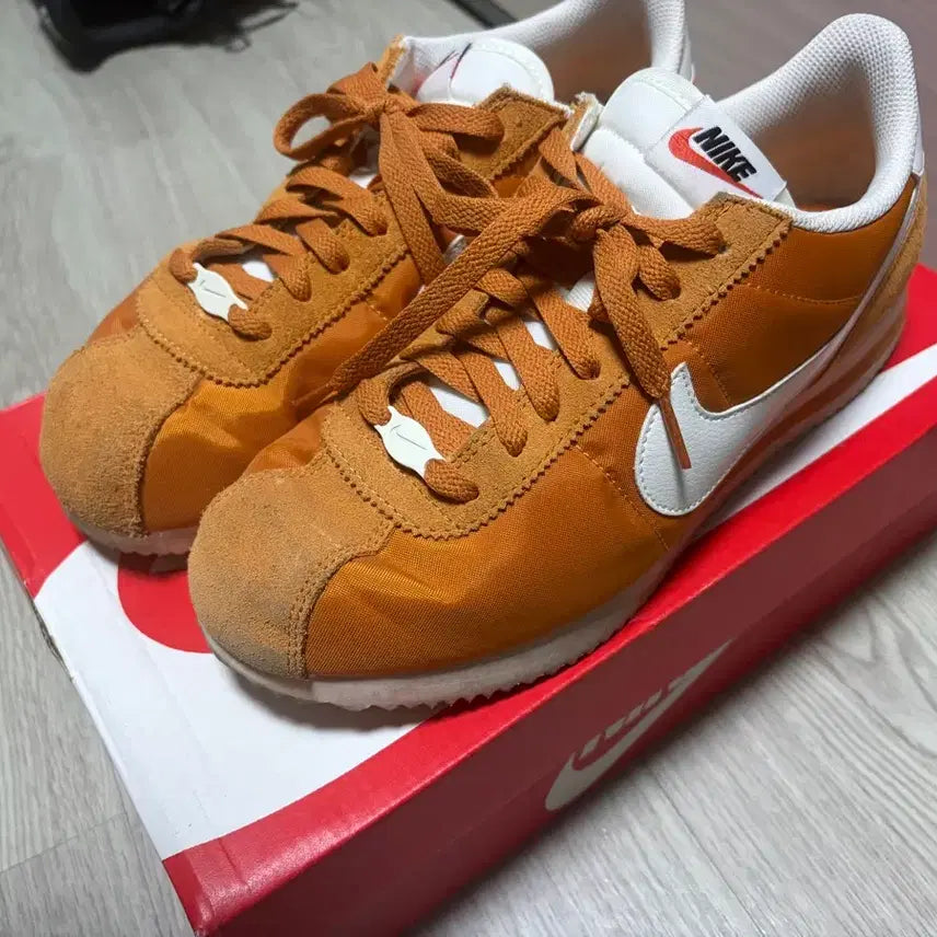 [BUNJANG] Nike Cortez Orange Suede White / 나이키 코르테즈 오렌지 스웨이드 화이트