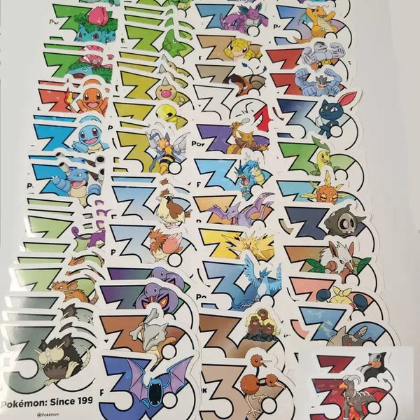 [BUNJANG] Pokemon 30th Anniversary Sticker Greninja Mew Jirachi Piplup Glameow / 교환) 포켓몬스터 30주년 스티커 교환 개굴닌자 뮤 지라치 팽도리 냐스퍼
