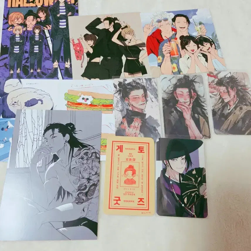 [BUNJANG] Jujutsu Kaisen Suguru Geto Photocard & Postcard Bundle Set / 주술회전 게토 스구루 비공굿 포카, 엽서 일괄