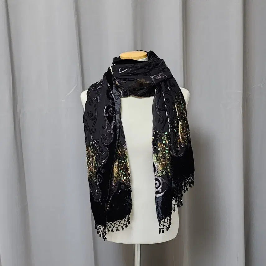 [BUNJANG] Daks Women's Silk & Rayon Muffler Scarf / 닥스 여성 실크&레이온 머플러 스카프