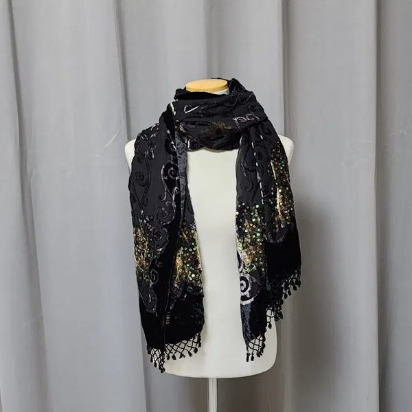 [BUNJANG] Daks Women's Silk & Rayon Muffler Scarf / 닥스 여성 실크&레이온 머플러 스카프