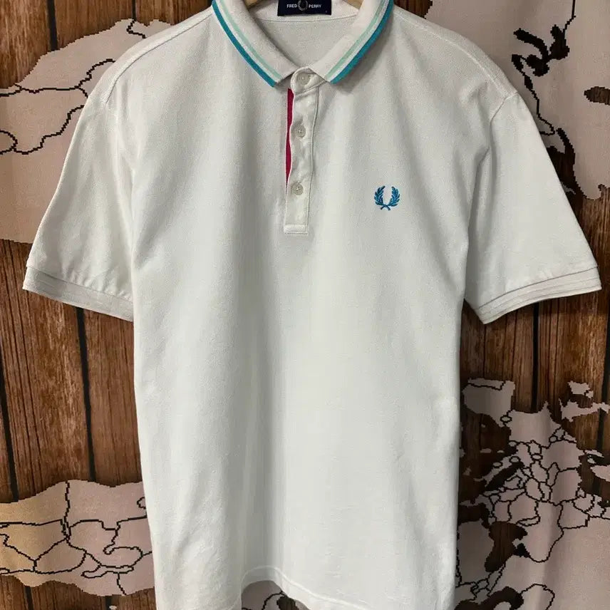 [BUNJANG] Fred Perry Japanese Made Color Block Short Sleeve Polo Shirt L / 프레드페리 일본제 화이트 배색 카라 PK 반팔 L